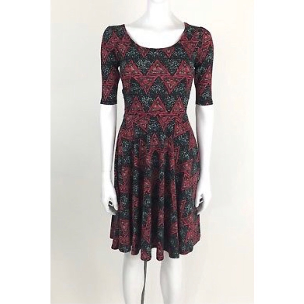 Lularoe XXS Geometric Print Nicole Dress